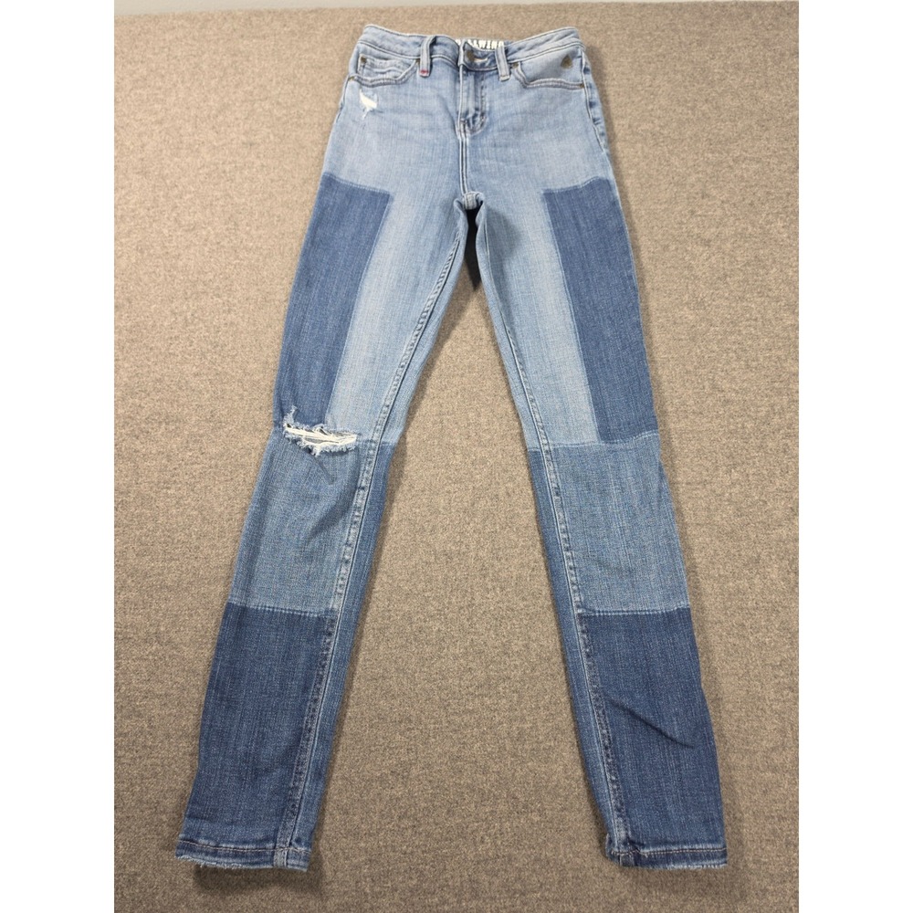 Idyllwind Miranda Lambert Skinny Jeans Womens 4x30 Blue Denim Two Tone Patchwork